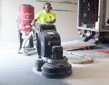 Concrete floor preparation