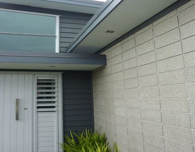 external entrance honed concrete